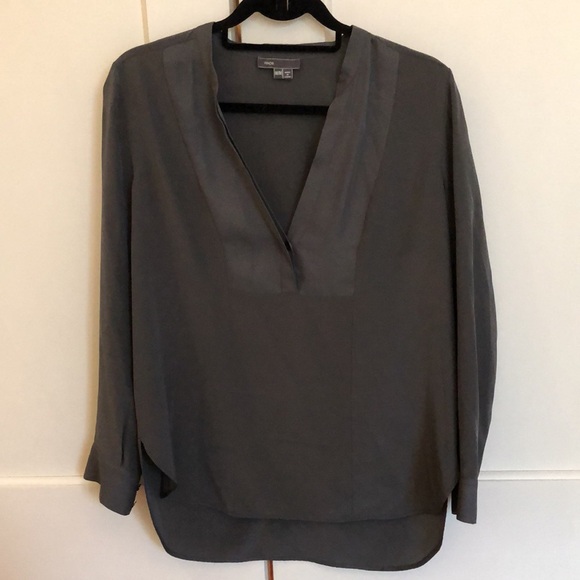 Vince grey silk blouse - Picture 2 of 5